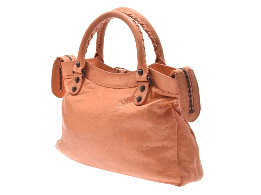 Balenciaga The lambskin bag strap Town orange